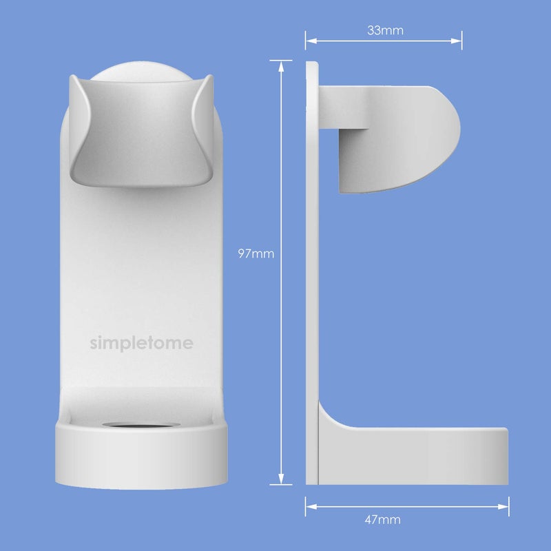 simpletome Adhesive Electric Toothbrush Holder Wall Mounted Tooth Brush Organizer 4 Pack (ABS Plastic) - Image 5